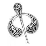 Max Viking Norse Fibula Brooch Cloak Pin Buckle Medieval Jewelry Antique Silver