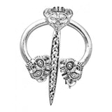 Max Viking Brooch Scarf Pin Corsage Charms Medieval Jewelry Clothes Badge Silver