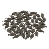 Max 50Pcs Alloy Rugby Connectors Charms for Jewelry Making Antique Bronze