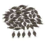 Max 50Pcs Alloy Rugby Connectors Charms for Jewelry Making Antique Bronze