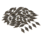 Max 50Pcs Alloy Rugby Connectors Charms for Jewelry Making Antique Bronze