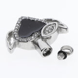 Max Diamante Stainless Steel Pet Urn Pendants Ash Holder Keepsake Heart Pendants