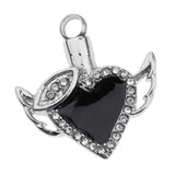 Max Diamante Stainless Steel Pet Urn Pendants Ash Holder Keepsake Heart Pendants