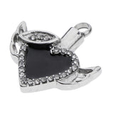 Max Diamante Stainless Steel Pet Urn Pendants Ash Holder Keepsake Heart Pendants
