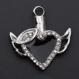 Max Diamante Stainless Steel Pet Urn Pendants Ash Holder Keepsake Heart Pendants