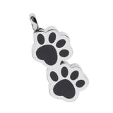 Max Bear Paw Shape Stainless Steel Pet Urn Pendants Ash Holder Keepsake Pendants