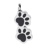 Max Bear Paw Shape Stainless Steel Pet Urn Pendants Ash Holder Keepsake Pendants