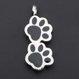 Max Bear Paw Shape Stainless Steel Pet Urn Pendants Ash Holder Keepsake Pendants