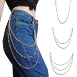Hip Hop Punk Metal Ring Trouser Jeans Chain Stage Show Chain Youth Jewelry A