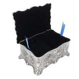 Maxbell Classic Antique Tin Rectangle Jewelry Box Treasure Storage Organizer Case