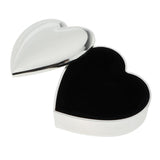 Maxbell Novelty Heart Gift Box Lovers Ring Box Earrings Trinket Jewelry Box Silver