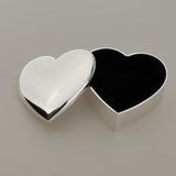 Maxbell Novelty Heart Gift Box Lovers Ring Box Earrings Trinket Jewelry Box Silver