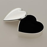 Maxbell Novelty Heart Gift Box Lovers Ring Box Earrings Trinket Jewelry Box Silver