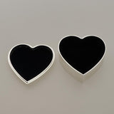 Maxbell Novelty Heart Gift Box Lovers Ring Box Earrings Trinket Jewelry Box Silver