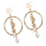 Max Maxb 1pair Ear Hook Earring Star Ear Stud Women Show Girl Christmas Mother's Day