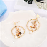 Max Maxb 1pair Ear Hook Earring Star Ear Stud Women Show Girl Christmas Mother's Day