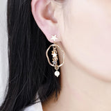 Max Maxb 1pair Ear Hook Earring Star Ear Stud Women Show Girl Christmas Mother's Day