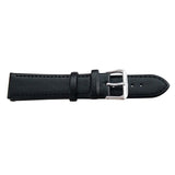 Max Soft Leather Watchband Women Men Quick Release Wrist Watch Strap Black 18mm