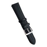 Max Soft Leather Watchband Women Men Quick Release Wrist Watch Strap Black 18mm