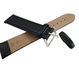 Max Soft Leather Watchband Women Men Quick Release Wrist Watch Strap Black 18mm