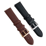 Max Soft Leather Watchband Women Men Quick Release Wrist Watch Strap Black 18mm