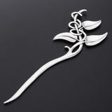 Max Fashion Women Celtic Knot Hair Pin Fork Leaf silver