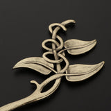 Max Fashion Women Celtic Knot Hair Pin Fork Leaf bronze