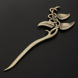 Max Fashion Women Celtic Knot Hair Pin Fork Leaf bronze