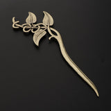 Max Fashion Women Celtic Knot Hair Pin Fork Leaf bronze