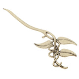 Max Fashion Women Celtic Knot Hair Pin Fork Leaf bronze
