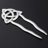 Max Fashion Women Celtic Knot Hair Pin Fork Celtic knot dark silver