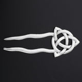 Max Fashion Women Celtic Knot Hair Pin Fork Celtic knot dark silver