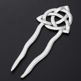 Max Fashion Women Celtic Knot Hair Pin Fork Celtic knot dark silver