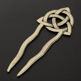 Max Fashion Women Celtic Knot Hair Pin Fork Celtic knot dark bronze