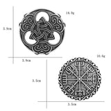 Max Norse Medieval Viking Brooch Shawl Coat Cloak Pin Vintage Jewelry  Silver
