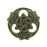 Max Norse Medieval Viking Brooch Shawl Coat Cloak Pin Vintage Jewelry  Gold