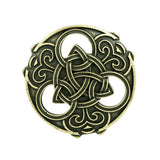 Max Norse Medieval Viking Brooch Shawl Coat Cloak Pin Vintage Jewelry  Gold