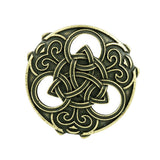 Max Norse Medieval Viking Brooch Shawl Coat Cloak Pin Vintage Jewelry  Gold