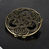Max Norse Medieval Viking Brooch Shawl Coat Cloak Pin Vintage Jewelry  Gold