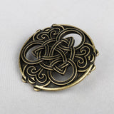 Max Norse Medieval Viking Brooch Shawl Coat Cloak Pin Vintage Jewelry  Gold