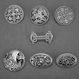 Max Norse Medieval Viking Shield Symbol Brooch Oval Celtic Shawl Sweater Pin 1
