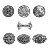 Max Norse Medieval Viking Shield Symbol Brooch Oval Celtic Shawl Sweater Pin 1