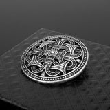 Max Norse Medieval Viking Shield Symbol Brooch Oval Celtic Shawl Sweater Pin 1