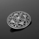 Max Norse Medieval Viking Shield Symbol Brooch Oval Celtic Shawl Sweater Pin 1