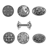 Max Norse Medieval Viking Shield Symbol Brooch Oval Celtic Shawl Sweater Pin 1