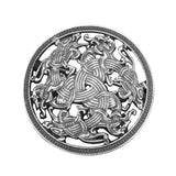 Max Norse Medieval Viking Shield Symbol Brooch Oval Celtic Shawl Sweater Pin 3