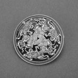 Max Norse Medieval Viking Shield Symbol Brooch Oval Celtic Shawl Sweater Pin 3