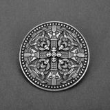 Max Norse Medieval Viking Shield Symbol Brooch Oval Celtic Shawl Sweater Pin 4