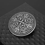 Max Norse Medieval Viking Shield Symbol Brooch Oval Celtic Shawl Sweater Pin 4