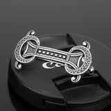 Max Norse Medieval Viking Shield Symbol Brooch Oval Celtic Shawl Sweater Pin 5